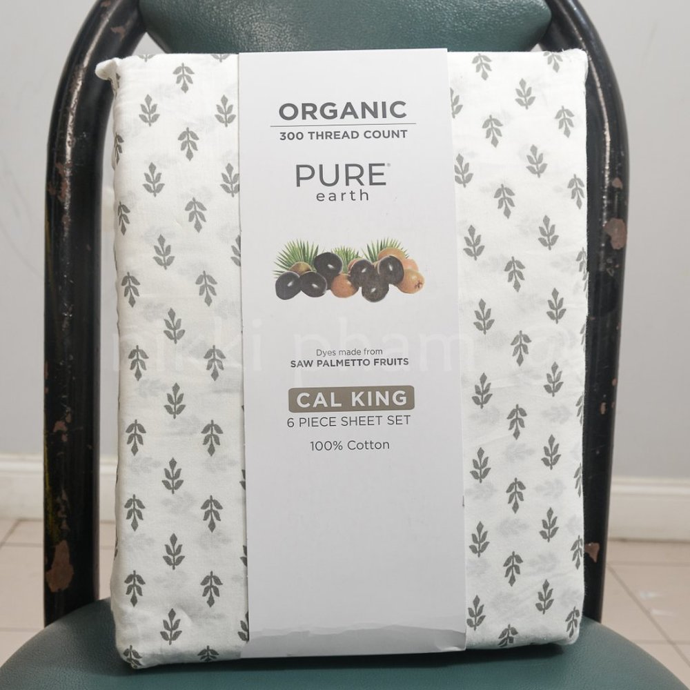 Pure Earth Organic Cotton 6-piece Sheet Set - Picture 2 of 5